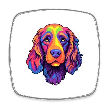 Picardie Spaniel Hunderasse Cartoon Kawaii Illustrat - Viereckiger Kühlschrankmagnet - Weiß - Vorne