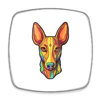 Pharaoh Hound Dog Breed Cartoon Kawaii Illustratio - Square fridge magnet - white - Front
