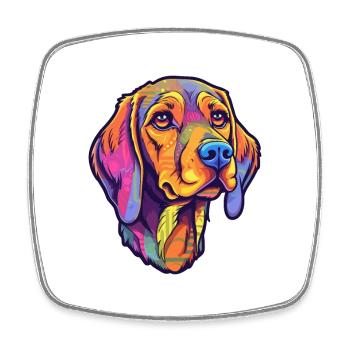 Polnischer Jagdhund Hund Rasse Cartoon Kawaii Illu - Viereckiger Kühlschrankmagnet - Weiß - Vorne