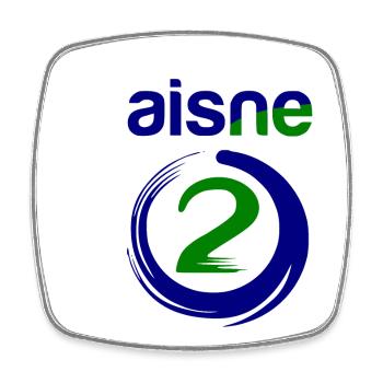 Aisne 02 - Viereckiger Kühlschrankmagnet - Weiß - Vorne