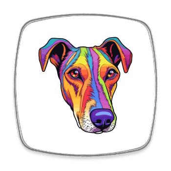 Glatter Foxterrier Hunderasse Cartoon Kawaii Illust - Viereckiger Kühlschrankmagnet - Weiß - Vorne