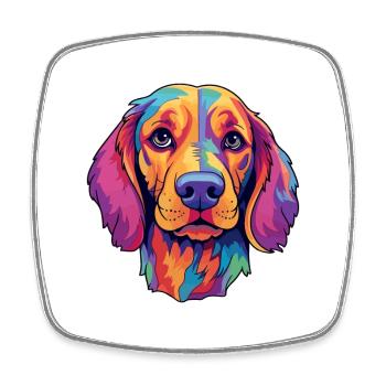 Schweizer Laufhund Hunderasse Cartoon Kawaii Illustrati - Viereckiger Kühlschrankmagnet - Weiß - Vorne
