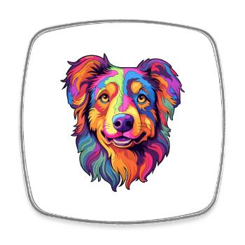 Schäferhund Rasse Karikatur Kawaii Illustrati - Viereckiger Kühlschrankmagnet - Weiß - Vorne