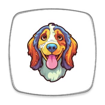 Tiroler Bracke Hunderasse Cartoon Kawaii Illustrati - Viereckiger Kühlschrankmagnet - Weiß - Vorne