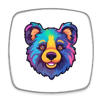 Tahltan Bear Dog Breed Cartoon Kawaii Illustration - Square fridge magnet - white - Front