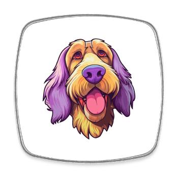 Spinone Italiano Race de chien Cartoon Kawaii Illustra - Magnet carré - blanc - Devant