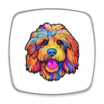 Cockapoo chien race dessin animé kawaii illustration - Magnet carré - blanc - Devant