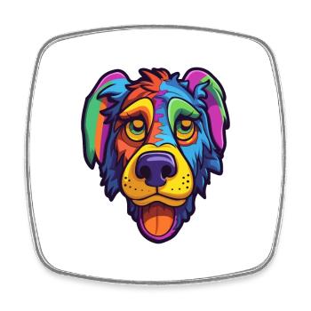 Cao De Seo Miguel Dog Breed Cartoon Kawaii Illustr - Square fridge magnet - white - Front