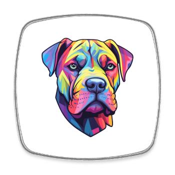 Cane Corso Dog Breed Cartoon Kawaii Illustration - Square fridge magnet - white - Front