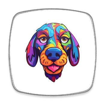 Cao De Gado Transmontano Hunderasse Cartoon Kawaii - Viereckiger Kühlschrankmagnet - Weiß - Vorne