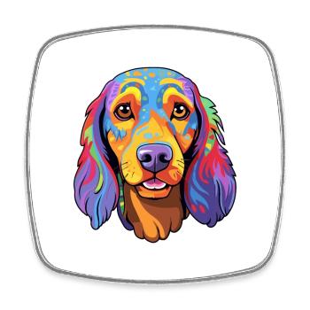 Kanarischer Warren Hund Rasse Cartoon Kawaii Ill - Viereckiger Kühlschrankmagnet - Weiß - Vorne