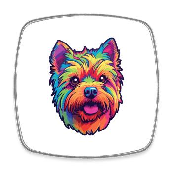 Cairn Terrier Hunderasse Cartoon Kawaii Illustratio - Viereckiger Kühlschrankmagnet - Weiß - Vorne