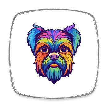Bruxelles Griffon Chien Race Cartoon Kawaii Illustra - Magnet carré - blanc - Devant