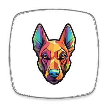 Belgischer Malinois Hunderasse Cartoon Kawaii Illustra - Viereckiger Kühlschrankmagnet - Weiß - Vorne