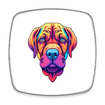 Belgische Dogge Hunderasse Cartoon Kawaii Illustrat - Viereckiger Kühlschrankmagnet - Weiß - Vorne