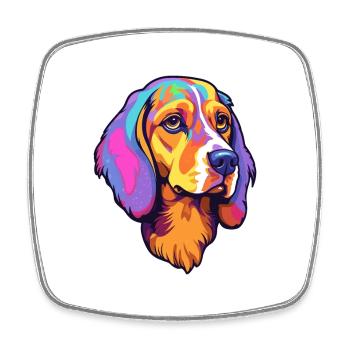 Beagle Harrier Hunderasse Cartoon Kawaii Illustrati - Viereckiger Kühlschrankmagnet - Weiß - Vorne
