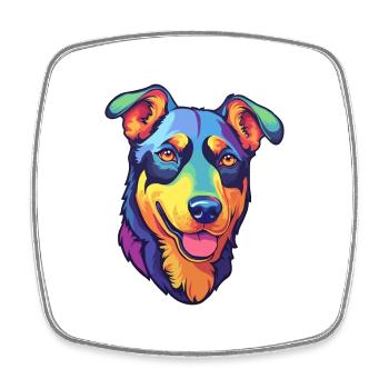 Beauceron Hunderasse Cartoon Kawaii Illustration - Viereckiger Kühlschrankmagnet - Weiß - Vorne