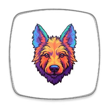 Belge Laekenois race de chien Cartoon Kawaii Illustr - Magnet carré - blanc - Devant