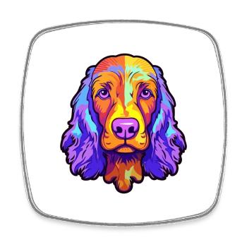 American Water Spaniel Dog Breed Cartoon Kawaii Il - Viereckiger Kühlschrankmagnet - Weiß - Vorne