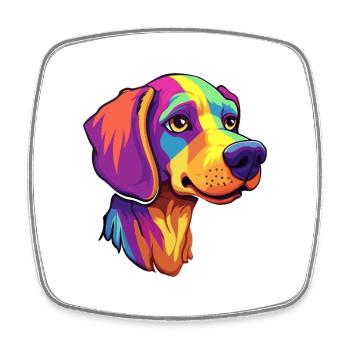 Alano Espanol Dog Breed Cartoon Kawaii Illustratio - Square fridge magnet - white - Front