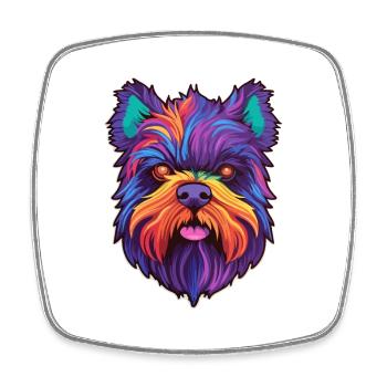 Affenpinscher Dog Breed Cartoon Kawaii Illustratio - Square fridge magnet - white - Front