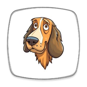 Uruguayische Cimarron-Hunderasse Cartoon Kawaii Illust - Viereckiger Kühlschrankmagnet - Weiß - Vorne