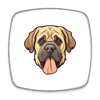 Transmontano Mastiff Dog Breed Cartoon Kawaii Illu - Square fridge magnet - white - Front