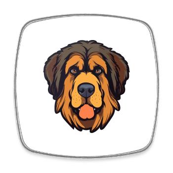 Tibetan Mastiff Hunderasse Cartoon Kawaii Illustrat - Viereckiger Kühlschrankmagnet - Weiß - Vorne