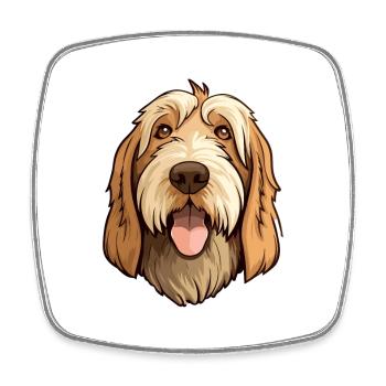Spinone Italiano Race de chien Cartoon Kawaii Illustra - Magnet carré - blanc - Devant