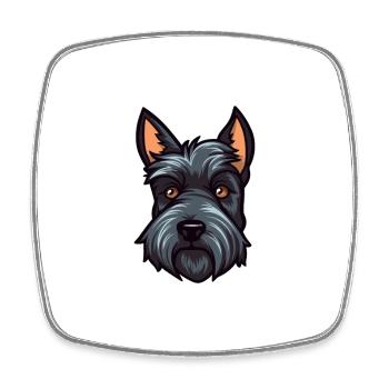 Scottish Terrier Hunderasse Karikatur Kawaii Illustra - Viereckiger Kühlschrankmagnet - Weiß - Vorne