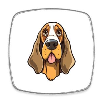 Serbischer Jagdhund Rasse Cartoon Kawaii Illustration - Viereckiger Kühlschrankmagnet - Weiß - Vorne