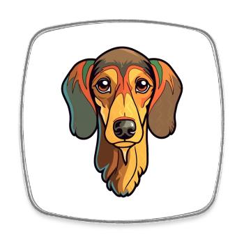 Sabueso Español Chien Race Cartoon Kawaii Illustrat - Magnet carré - blanc - Devant