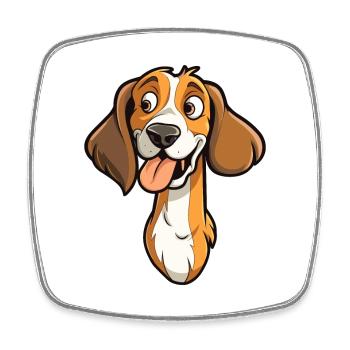 Sabueso Fino Colombiano race de chien dessin animé Kawaii I - Magnet carré - blanc - Devant