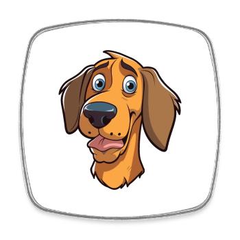 Prazsky Krysarik Dog Breed Cartoon Kawaii Illustra - Square fridge magnet - white - Front