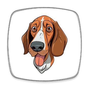 Polnischer Jagdhund Hund Rasse Cartoon Kawaii Illu - Viereckiger Kühlschrankmagnet - Weiß - Vorne