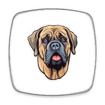 Englisch Mastiff Hunderasse Cartoon Kawaii Illustrat - Viereckiger Kühlschrankmagnet - Weiß - Vorne