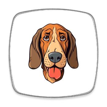 Dunker Hunderasse Cartoon Kawaii Illustration - Viereckiger Kühlschrankmagnet - Weiß - Vorne
