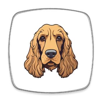 Anglais Cocker Épagneul Chien Race Dessin Animé Kawaii Il - Magnet carré - blanc - Devant