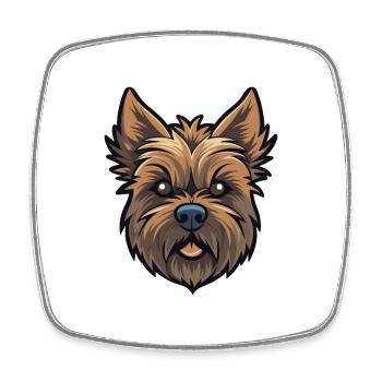 Cairn Terrier Hunderasse Cartoon Kawaii Illustratio - Viereckiger Kühlschrankmagnet - Weiß - Vorne
