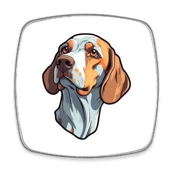 Burgos Pointer Chien Race Cartoon Kawaii Illustrati - Magnet carré - blanc - Devant