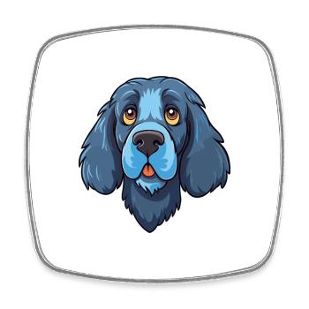 Blaue Picardie Spaniel Hunderasse Cartoon Kawaii Illu - Viereckiger Kühlschrankmagnet - Weiß - Vorne