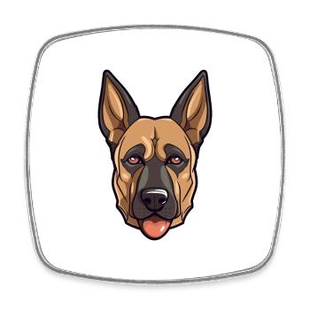Belgischer Malinois Hunderasse Cartoon Kawaii Illustra - Viereckiger Kühlschrankmagnet - Weiß - Vorne