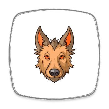 Belge Laekenois race de chien Cartoon Kawaii Illustr - Magnet carré - blanc - Devant