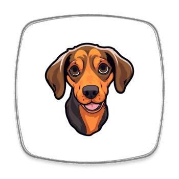 Deutscher Wachtelhund Dog Breed Cartoon Kawaii Ill - Square fridge magnet - white - Front