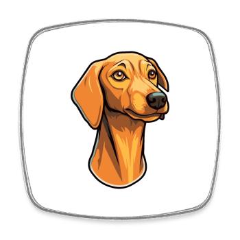 Azawakh race de chien dessin animé Kawaii Illustration - Magnet carré - blanc - Devant