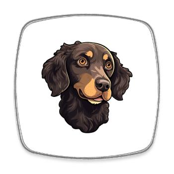Lockig beschichtet Retriever Hund Rasse Cartoon Kawaii il - Viereckiger Kühlschrankmagnet - Weiß - Vorne