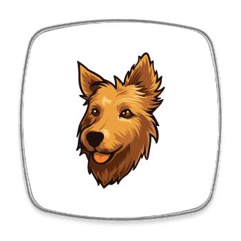 Australian Terrier Hunderasse Cartoon Kawaii Illust - Viereckiger Kühlschrankmagnet - Weiß - Vorne