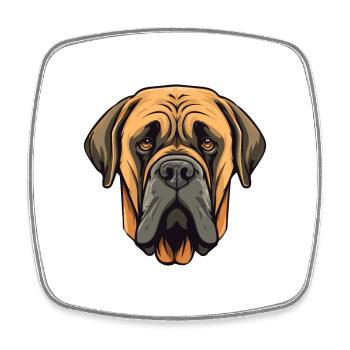 Alpine Mastiff Dog Breed Cartoon Kawaii Illustrati - Square fridge magnet - white - Front