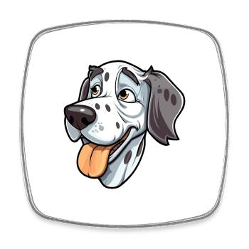 Argentino Dog Breed Cartoon Kawaii Illustration - Square fridge magnet - white - Front