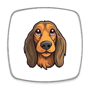 Alpen Dachsbracke Hunderasse Cartoon Kawaii Illust - Viereckiger Kühlschrankmagnet - Weiß - Vorne